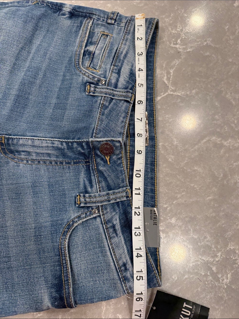 KUT From The Kloth Natalie Bootcut Jeans Size 8 Substantial Wash NWT - Picture 9 of 11